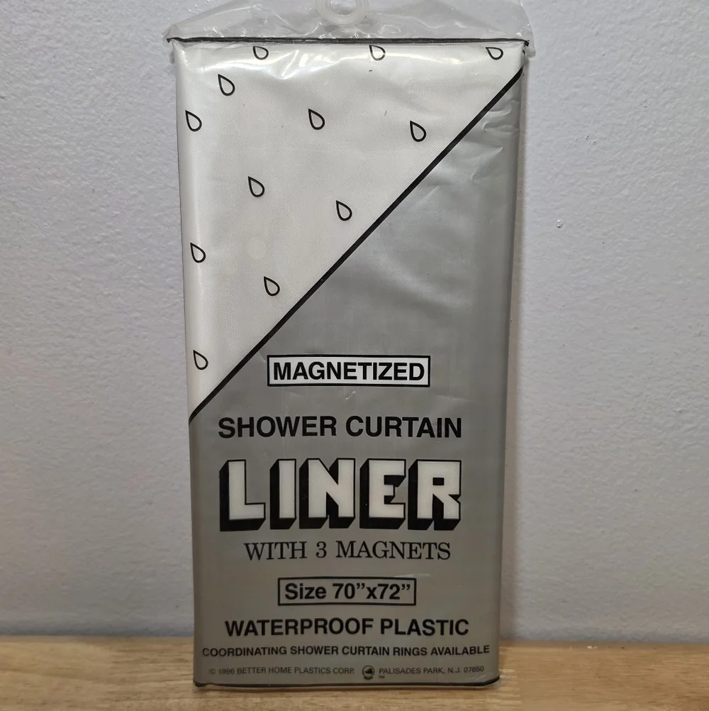 Vintage 1996 Better Home Magnetized Shower Curtain Liner New In Package